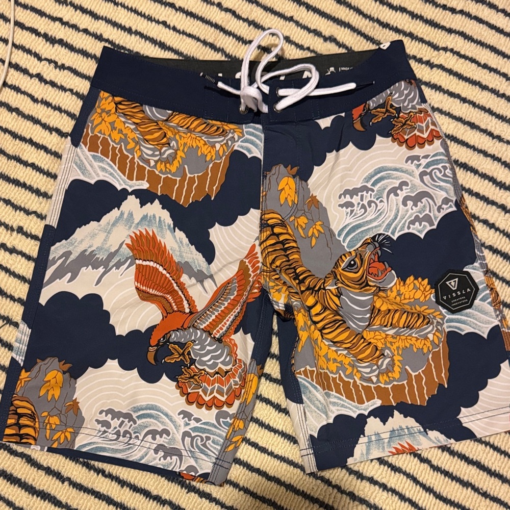 VISSLA Boys Patterned Swim Trunks Size 25